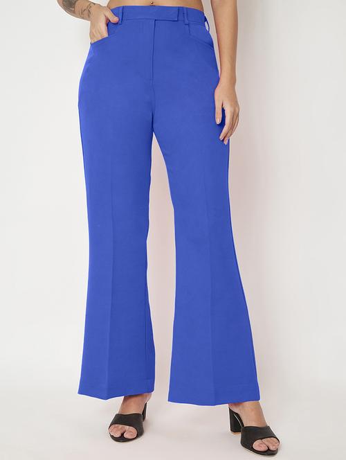 women solid high rise bootcut trouser - 22086874 - Very Small Image - 1