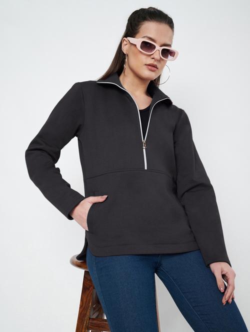 women solid long sleeve sweatshirt - 22086894 - Very Small Image - 1