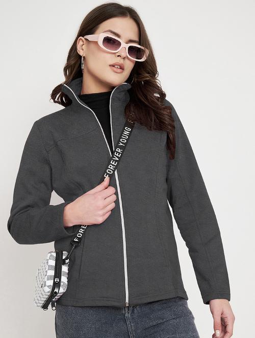 women solid long sleeve jacket - 22087064 - Very Small Image - 1