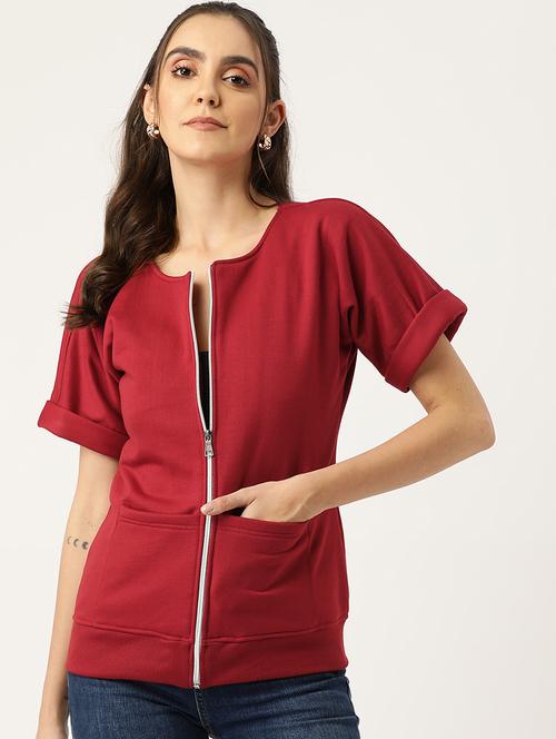 women solid short sleeve jacket - 22087072 - Very Small Image - 1