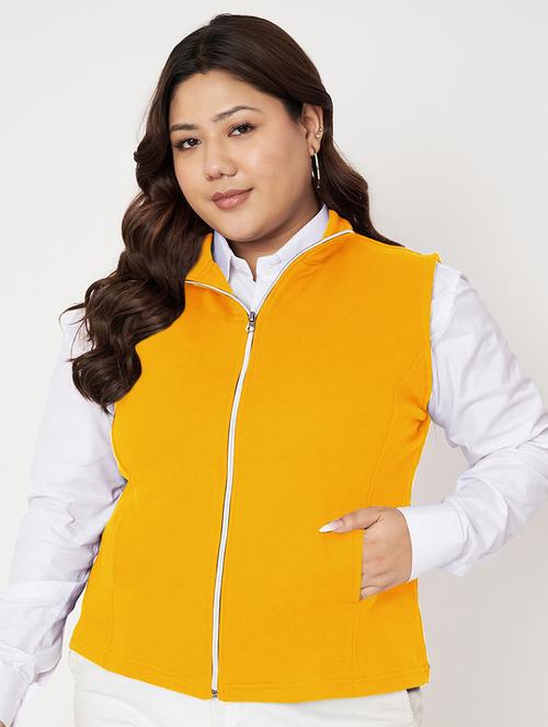 women plus size solid sleeveless jacket - 22087088 - Very Small Image - 1