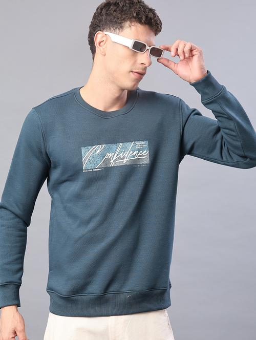 men chest print long sleeve regular fit sweatshirt - 22087575 - Very Small Image - 1