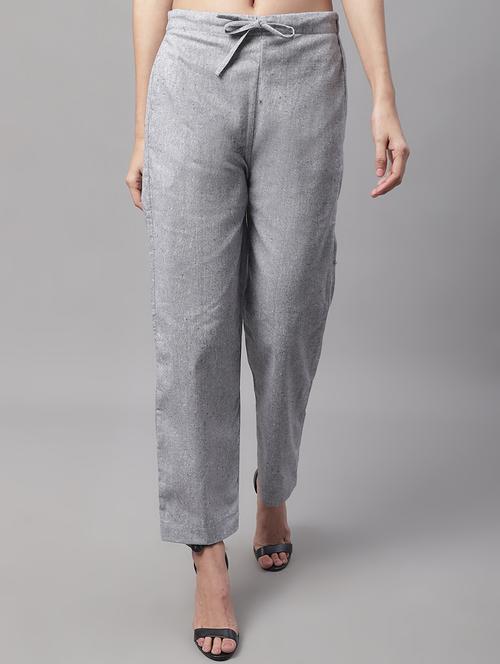 women solid mid rise straight trouser - 22087920 - Very Small Image - 1