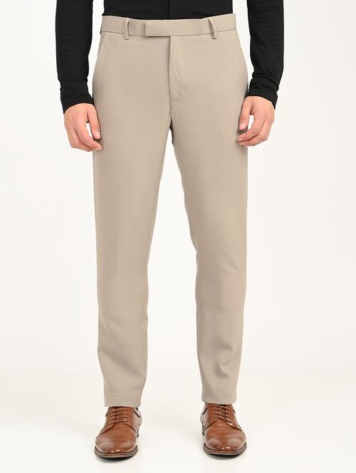 men solid mid rise slim fit formal trouser - 22088450 - Very Small Image - 1