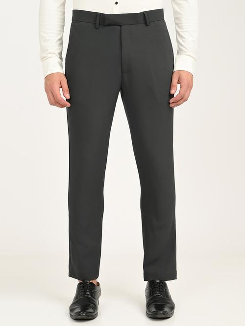 men solid mid rise slim fit formal trouser - 22088453 - Very Small Image - 1