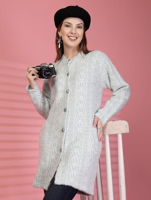 women self designed long sleeve cardigan - 22088577 - Very Small Image - 1