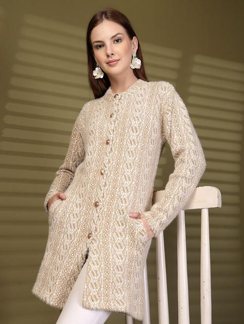 women self designed long sleeve cardigan - 22088580 - Very Small Image - 1