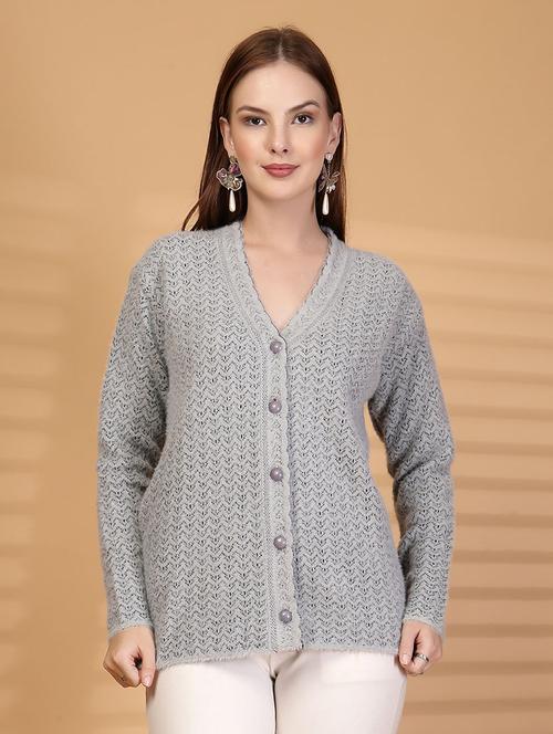 women self designed long sleeve cardigan - 22088582 - Very Small Image - 1