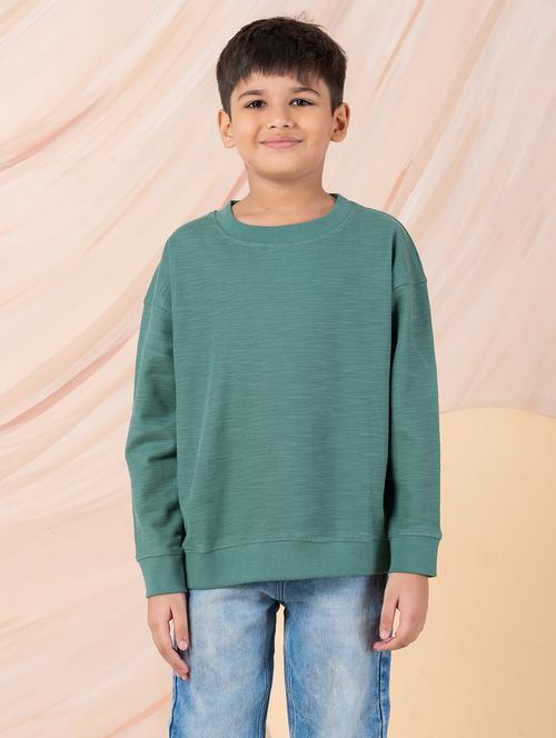 boys solid round neck long sleeve sweatshirt - 22088669 - Very Small Image - 1