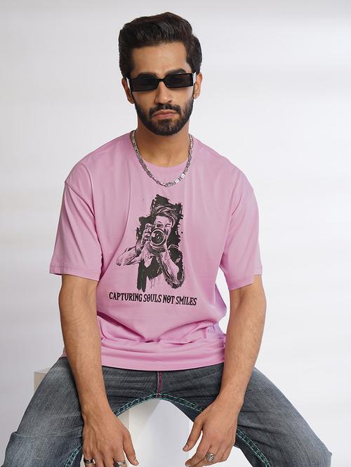 men front print short sleeve oversized t-shirt - 22088765 - Very Small Image - 1