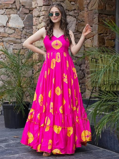 women printed shoulder strap tiered dress  - 22088842 - Very Small Image - 1