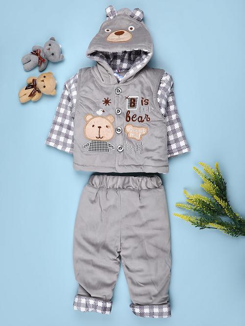 kids printed long sleeve winterwear full length set - 22089056 - Very Small Image - 1