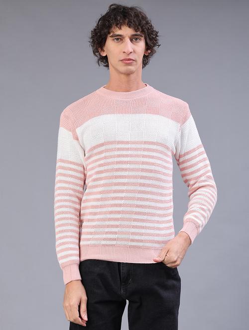 men striped long sleeve regular fit pullover  - 22092727 - Very Small Image - 1