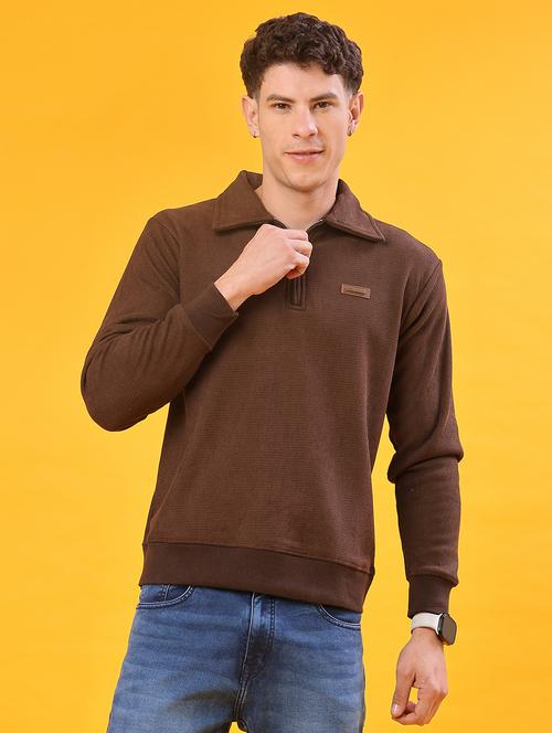 men self design long sleeve regular fit sweatshirt - 22092795 - Very Small Image - 1