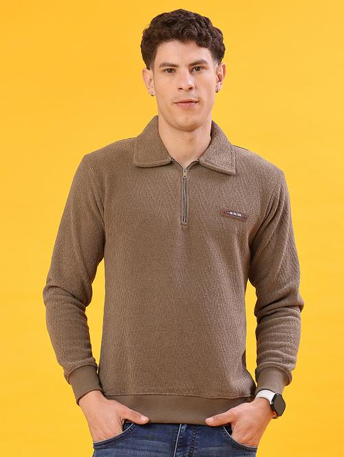 men self design long sleeve regular fit sweatshirt - 22092804 - Very Small Image - 1