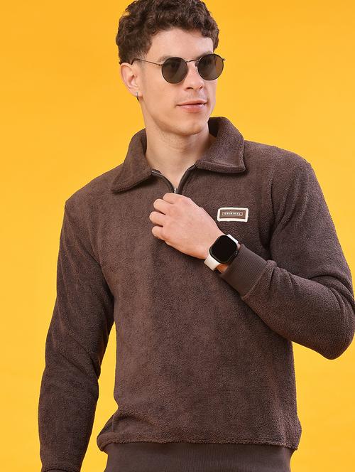 men self design long sleeve regular fit sweatshirt - 22092824 - Very Small Image - 1