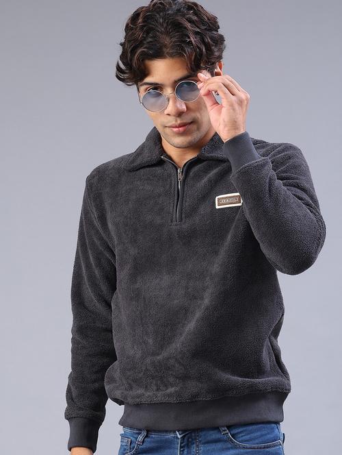 men self design long sleeve regular fit sweatshirt - 22092826 - Very Small Image - 1