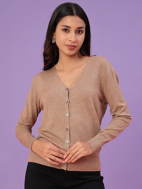 women solid long sleeve cardigan - 22092886 - Very Small Image - 1