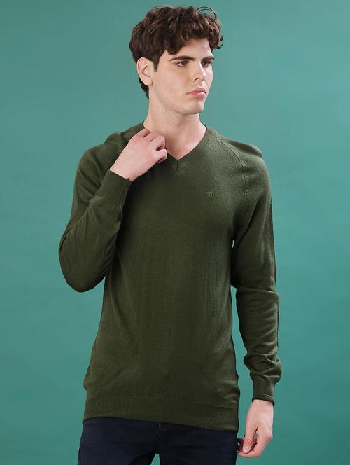 men solid long sleeve regular fit pullover - 22092963 - Very Small Image - 1