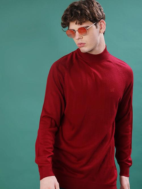 men solid long sleeve regular fit pullover - 22092967 - Very Small Image - 1