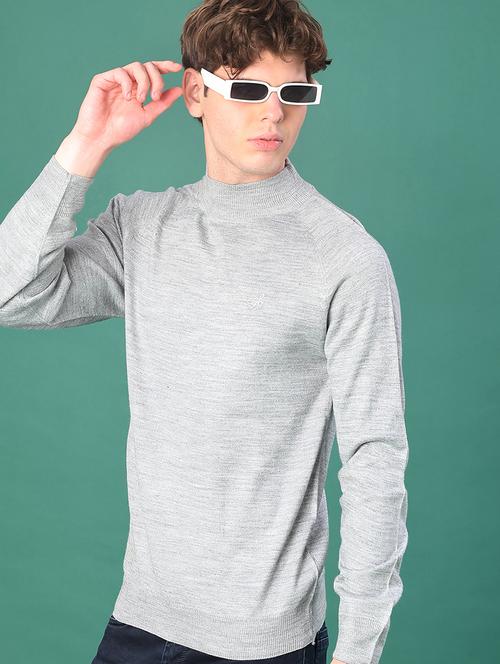 men solid long sleeve regular fit pullover - 22092970 - Very Small Image - 1