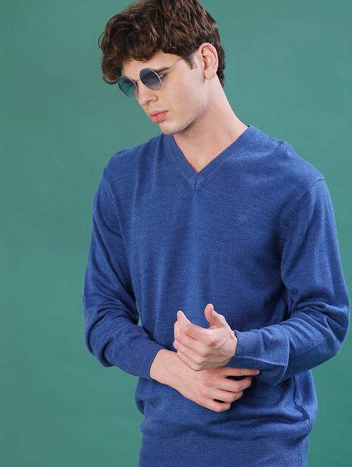 men solid long sleeve regular fit pullover - 22092979 - Very Small Image - 1