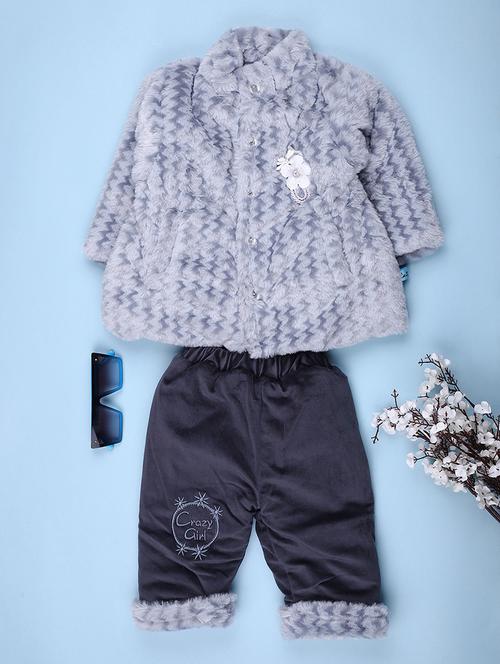kids chevron long sleeve winterwear full length set - 22093002 - Very Small Image - 1