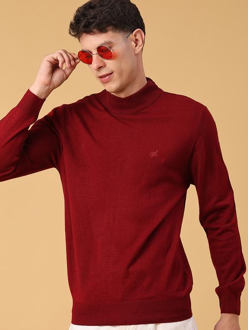 men solid long sleeve regualr fit pullover - 22093071 - Very Small Image - 1
