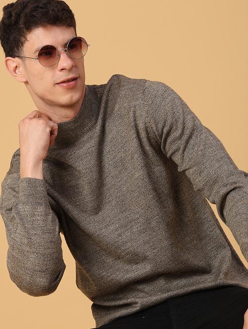 men solid long sleeve regualr fit pullover - 22093072 - Very Small Image - 1