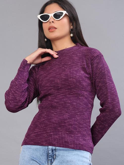 women self design long sleeve pullover - 22093107 - Very Small Image - 1