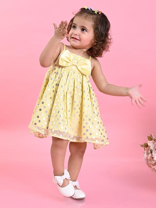 girls printed shoulder strap fit & flare dress - 22093357 - Very Small Image - 1