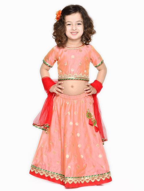 girls self designed lehenga choli with dupatta - 22093366 - Very Small Image - 1