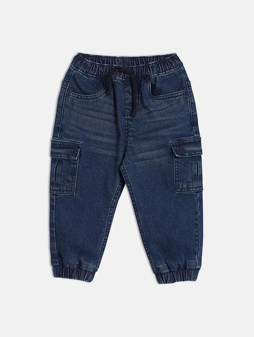 boys printed mid rise denim jogger - 22093427 - Very Small Image - 1