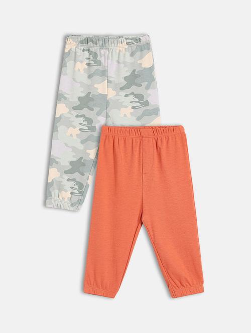 boys pack of 2 mid rise jogger - 22093452 - Very Small Image - 1
