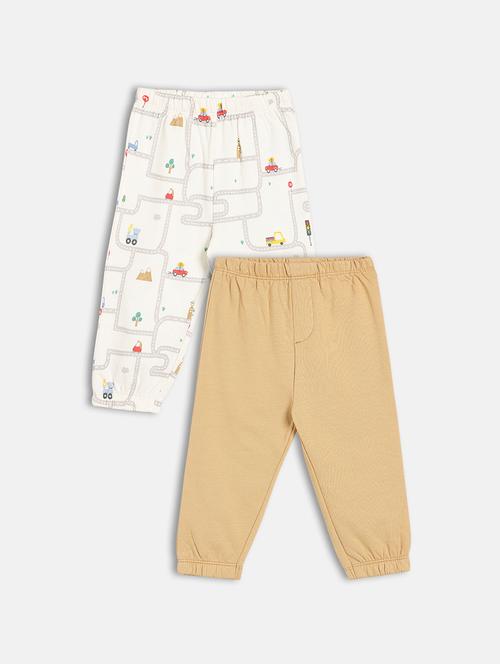 boys pack of 2 mid rise relaxed fit jogger - 22093464 - Very Small Image - 1