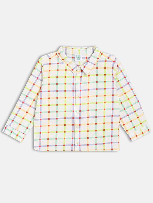 boys checkered long sleeve collared shirt - 22093517 - Very Small Image - 1
