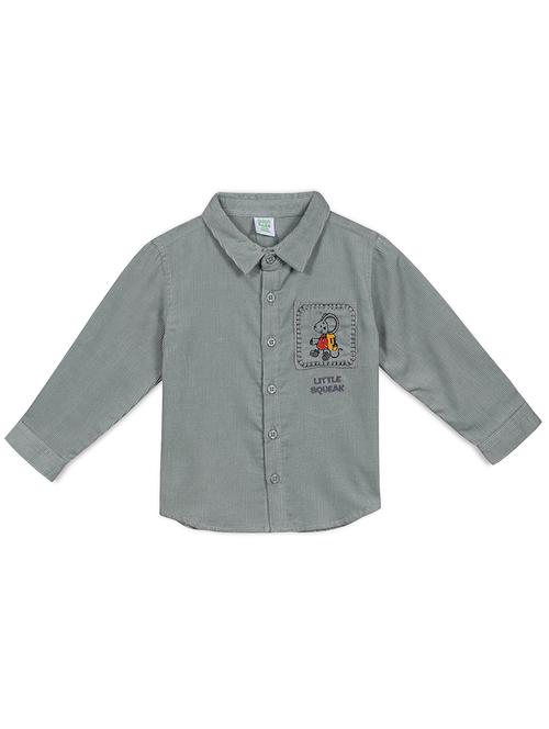 boys solid long sleeve collared shirt - 22093531 - Very Small Image - 1