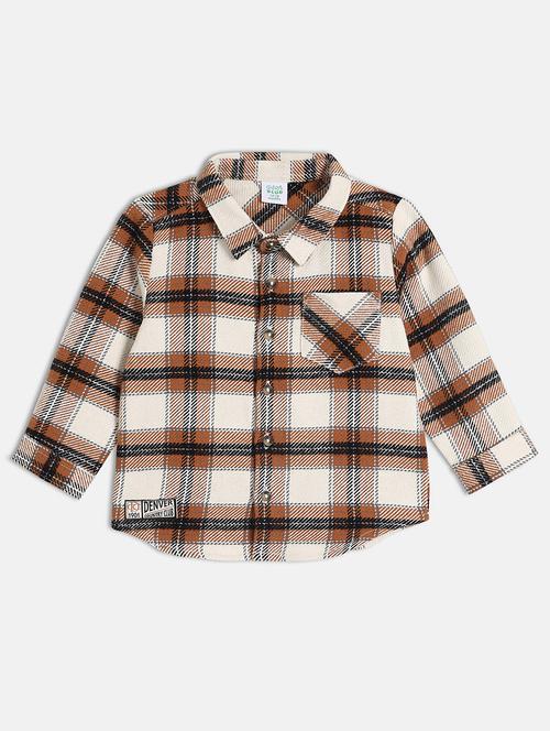 boys checkered long sleeve collared shirt - 22093537 - Very Small Image - 1