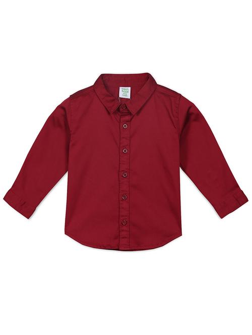 boys solid long sleeve collared shirt - 22093549 - Very Small Image - 1