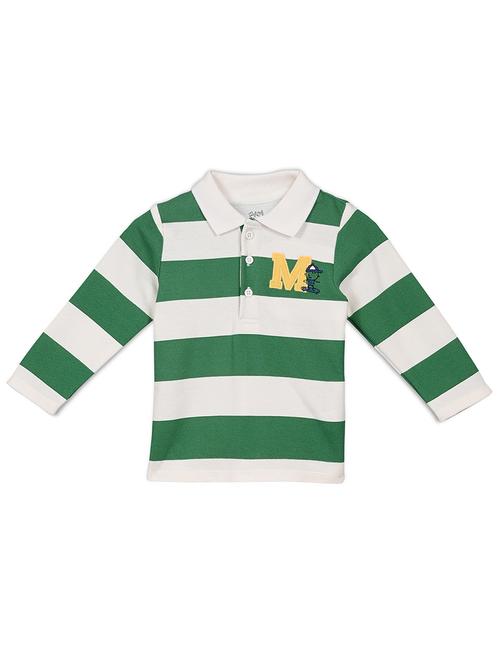boys color blocked long sleeve polo t-shirt - 22093551 - Very Small Image - 1