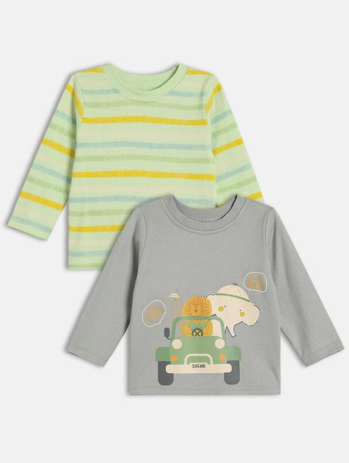 boys pack of 2 printed long sleeve t-shirt - 22093562 - Very Small Image - 1