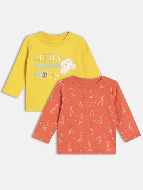 boys pack of 2 printed long sleeve t-shirt - 22093563 - Very Small Image - 1