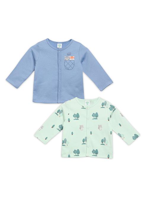 infant pack of 2 printed long sleeve front-open tee - 22093565 - Very Small Image - 1