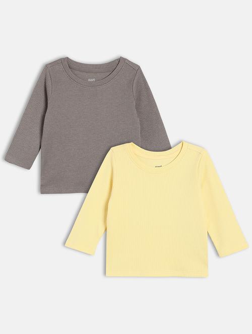 boys pack of 2 solid long sleeve t-shirt - 22093585 - Very Small Image - 1