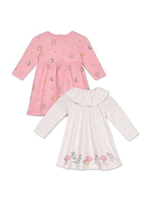 girls pack of 2 printed long sleeve a-line dress - 22093700 - Very Small Image - 1