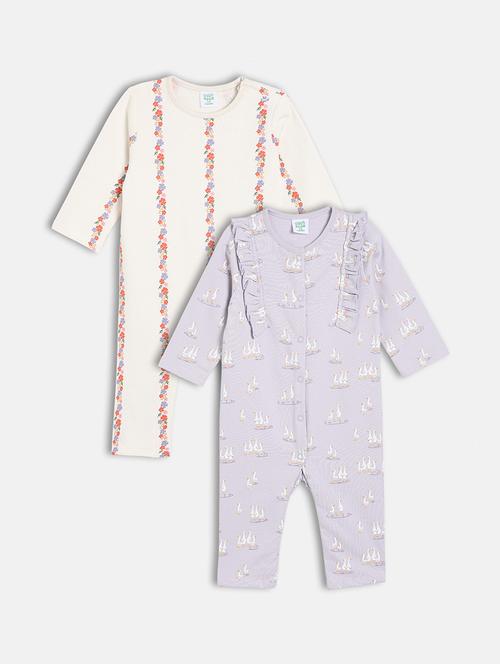 kids pack of 2 printed long sleeve onesie - 22093713 - Very Small Image - 1