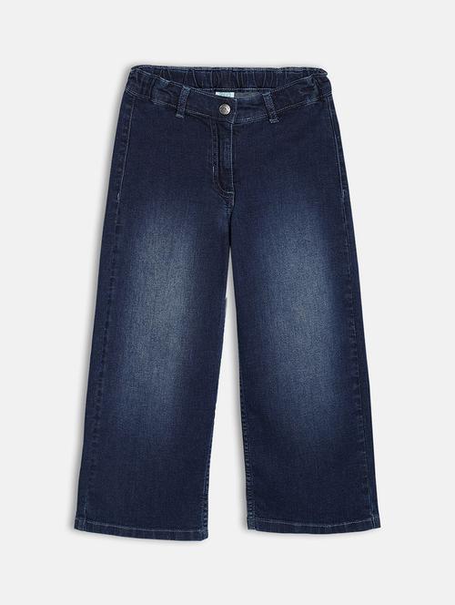 girls solid mid rise wide leg jean - 22093725 - Very Small Image - 1