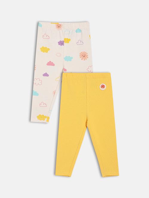 girls pack of 2 printed mid rise loungewear pyjama - 22093745 - Very Small Image - 1