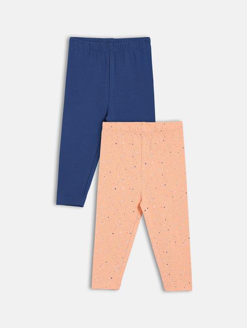 girls pack of 2 printed mid rise loungewear pyjama - 22093749 - Very Small Image - 1