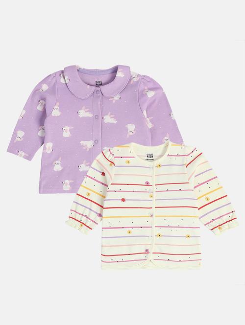 girls pack of 2 printed long sleeve tee - 22093816 - Very Small Image - 1
